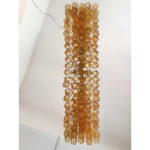 Contemporary Rectangular Luxury "Tronchi" Murano Glass Gold Chandelier - Image 4