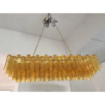 Contemporary Rectangular Luxury "Tronchi" Murano Glass Gold Chandelier - Image 6