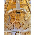 Contemporary Rectangular Luxury "Tronchi" Murano Glass Gold Chandelier - Image 7