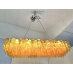 Contemporary Rectangular Luxury "Tronchi" Murano Glass Gold Chandelier - Image 8