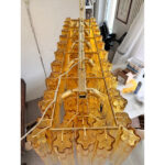 Contemporary Rectangular Luxury "Tronchi" Murano Glass Gold Chandelier - Image 2
