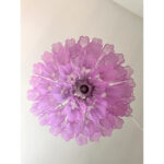 Contemporary Scenographic Fucsia “Tronchi” Murano Glass Chandelier - Image 3