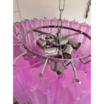 Contemporary Scenographic Fucsia “Tronchi” Murano Glass Chandelier - Image 7