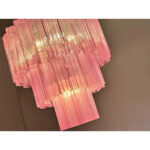 Contemporary Scenographic Fucsia “Tronchi” Murano Glass Chandelier - Image 8