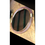 Mid-Century Modern Round Torchon- Torciglione Murano Glass Mirror - Image 2