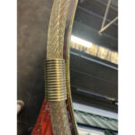 Monumental Big Venetian Huge Wall Mirror With Gold "Torchon- Torciglione" Murano Glass - Image 2