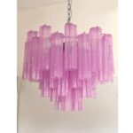 Spectacular fucsia “Tronchi” Murano Glass Chandelier - Image 6