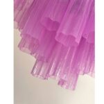 Spectacular fucsia “Tronchi” Murano Glass Chandelier - Image 2