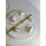 Traditional Italian White Graniglia "Budino" Murano Glass Flush Mount in 70' Style - Image 10