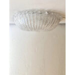 Traditional Italian White Graniglia "Budino" Murano Glass Flush Mount in 70' Style - Image 2