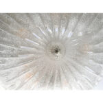 Traditional Italian White Graniglia "Budino" Murano Glass Flush Mount in 70' Style - Image 4
