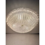 Traditional Italian White Graniglia "Budino" Murano Glass Flush Mount in 70' Style - Image 6