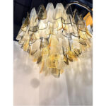 Venetian Amber and Fumè Multicolor “Rondini” Murano Glass Chandelier - Image 2