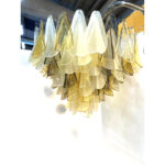 Venetian Amber and Fumè Multicolor “Rondini” Murano Glass Chandelier - Image 3