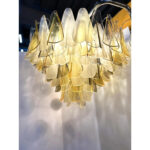 Venetian Amber and Fumè Multicolor “Rondini” Murano Glass Chandelier - Image 6