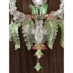 Venetian Floral “Cà Rezzonico” Murano Glass Wall Sconce With Silver Leaf - Image 3
