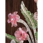 Venetian Floral “Cà Rezzonico” Murano Glass Wall Sconce With Silver Leaf - Image 5