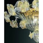 Venetian Floreal Gold Murano Glass Chandelier - Image 2
