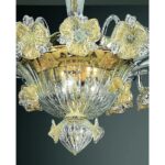 Venetian Floreal Gold Murano Glass Chandelier - Image 4