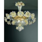 Venetian Floreal Gold Murano Glass Chandelier - Image 5