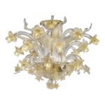 Venetian Floreal Luxury Gold Murano Glass Chandelier