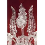 Venetian Imperial Trasparent Murano Glass Floreal Wall Sconce - Image 9