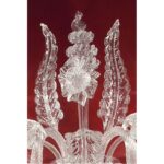 Venetian Imperial Trasparent Murano Glass Floreal Wall Sconce - Image 6