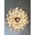 Venetian Transparent “Rondini” Murano Glass Gold Chandelier - Image 7