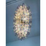 Contemporary Multicolored Oval “Poliedri” Murano Glass Burnish Chandelier in Venini Style - Image 6