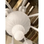 Italina Monumental Contemporary 18 Arms in White Murano  Glass Chandelier - Image 6