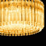 Mid-Century Modern Italian Amber Triedro "Concava" Chandelier - Image 3