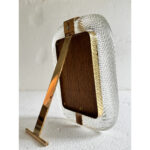 Mid-Century Modern  Transparent “Torchon” Murano Glass Picture Frame and Unaquered Brass - Image 9