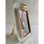 Mid-Century Modern  Transparent “Torchon” Murano Glass Picture Frame and Unaquered Brass - Image 5