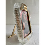 Mid-Century Modern  Transparent “Torchon” Murano Glass Picture Frame and Unaquered Brass - Image 6