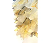 Monumental Italian Amber and Fumè Multicolor “Rondini” Murano Glass Chandelier - Image 3