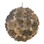 Venetian Beige Flowers Murano  Glass Sputnik Chandelier