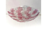 Venetian Transparent and Ametista Flowers Murano Glass Flush Mount - Image 5
