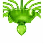 Contemporary Italian lively Green Murano Glass Chandelier - Image 2