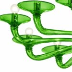 Contemporary Italian lively Green Murano Glass Chandelier - Image 5