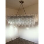 Contemporary Luxury Rectangular "Tronchi" Murano Glass Burnished Chandelier - Image 6