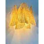 Gold "Graniglia" "Rondini" Murano Glass Wall sconce - Image 2