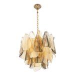 Multicolor Amber "Rondini" Murano Chandelier - Image 9