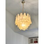 Sanded Champagne "Rondini" Murano Chandelier - Image 6