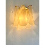 Contemporary Modern Sanded Champagne "Rondini" Murano Wall Sconces - Image 5