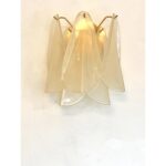Contemporary Modern Sanded Champagne "Rondini" Murano Wall Sconces - Image 6
