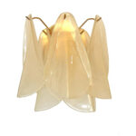 Contemporary Modern Sanded Champagne "Rondini" Murano Wall Sconces
