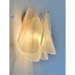 Contemporary Modern Sanded Champagne "Rondini" Murano Wall Sconces - Image 8