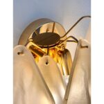 Contemporary Modern Sanded Champagne "Rondini" Murano Wall Sconces - Image 3