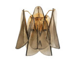 Contemporary Modern Smoked-Fumè "Rondini" Murano Wall Sconce