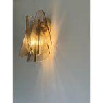 Contemporary Modern Smoked-Fumè "Rondini" Murano Wall Sconce - Image 3